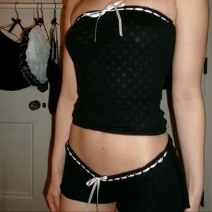 Tube top + shorts set